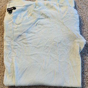 Apt. 9 Top Womens Medium V Neck Tunic Side Slits Mint Green Sweater Lightweight